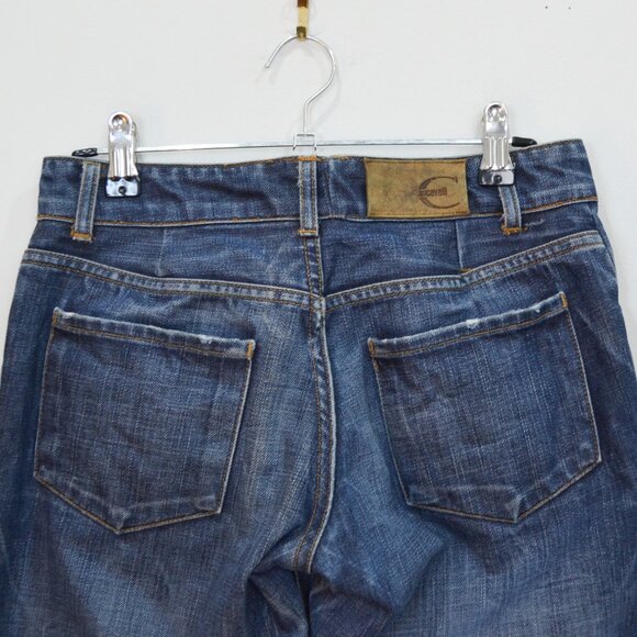JUST CAVALLI Roberto Cavalli Y2K Straight Leg Blue Jeans - Picture 7 of 9